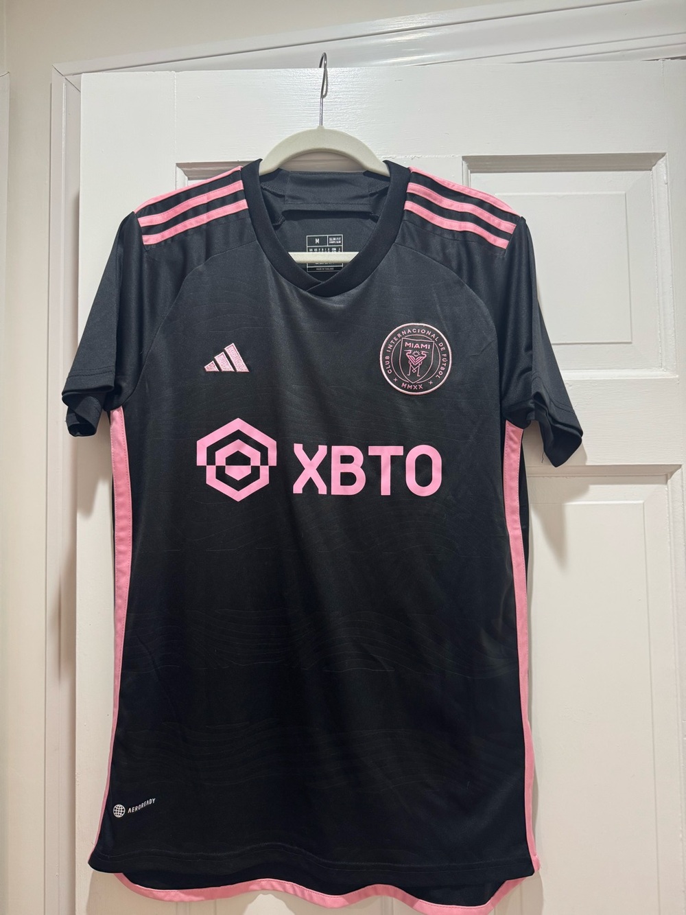Lionel Messi Adidas Inter Miami Black & Pink Soccer Jersey - Slim fit